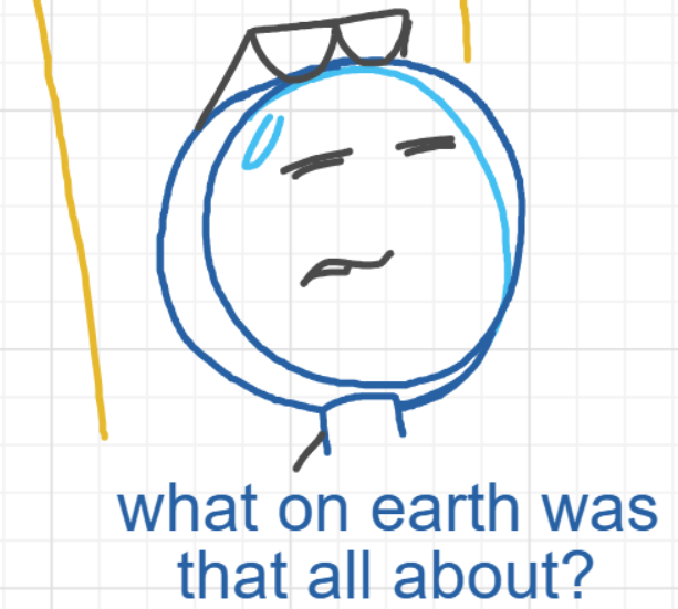 A panel from I've Been Everywhere, Man, episode nine of the Board Boards object show by Furretwalk/WalkingFurret.